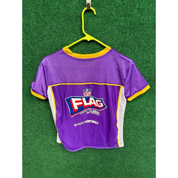 Youth Minnesota Vikings NFL Reversible Purple & White Flag Football Jersey Sz L - Picture 2 of 5